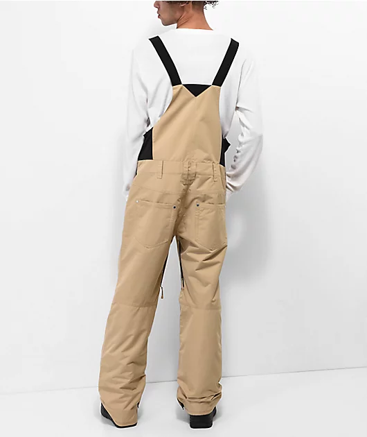 Aperture Bibber Khaki 10K Snowboard Bib Pants 2023