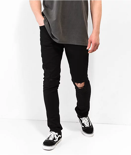 Empyre Recoil Destroy Black Skinny Jeans