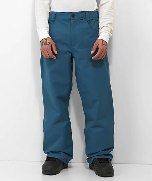 Volcom 5 Pocket Blue 10K Snowboard Pants