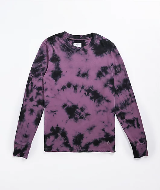 Zine Monroe Purple Tie Dye Long Sleeve T-Shirt