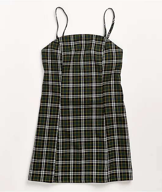 Empyre Dia Green Plaid Dress