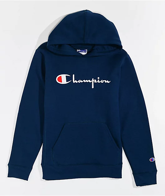 Champion Kids Vintage Navy Hoodie