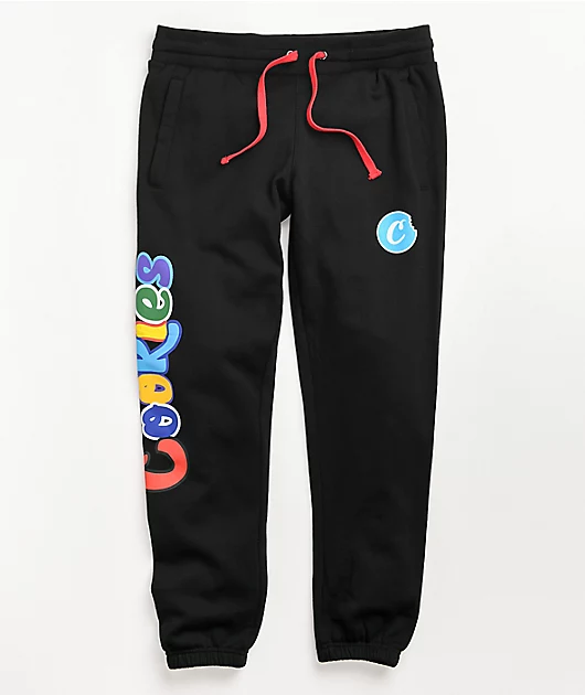 Cookies Multi Print Black Sweatpants