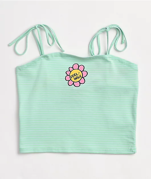 JV by Jac Vanek Feelings Blue Crop Tank Top