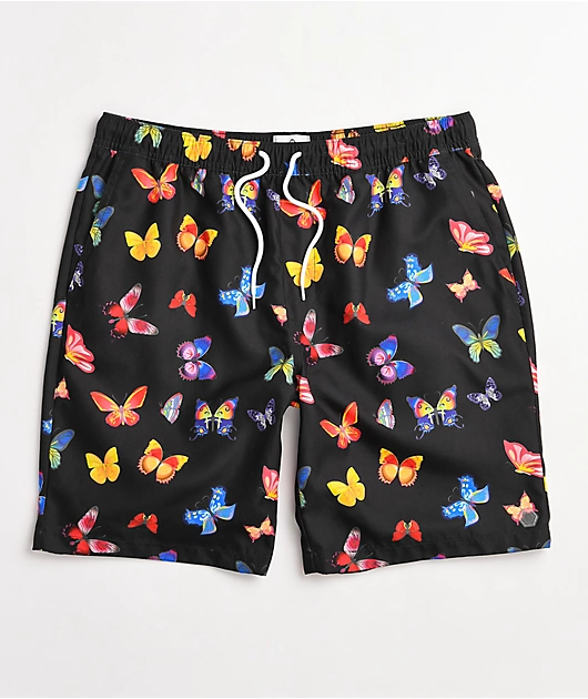Empyre Grom Butterflies Black Board Shorts