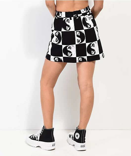 Your Highness Harmony Black & White Checkered Skirt