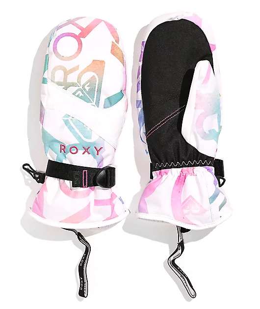Roxy Jetty Macha White Mittens 2022
