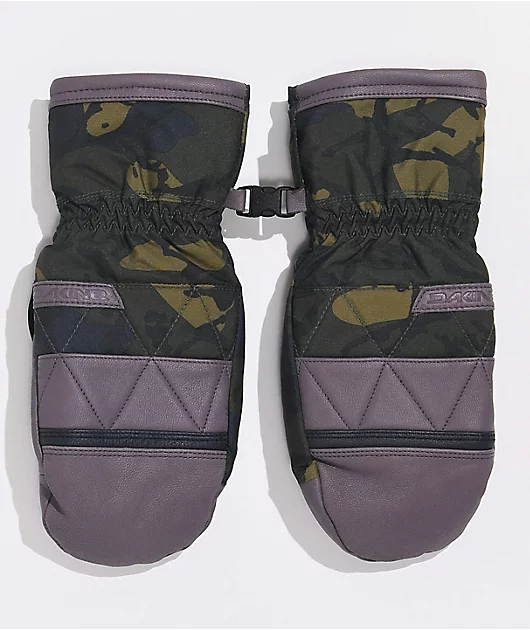 Dakine Women's Fleetwood Grey & Camo Snowboard Mittens