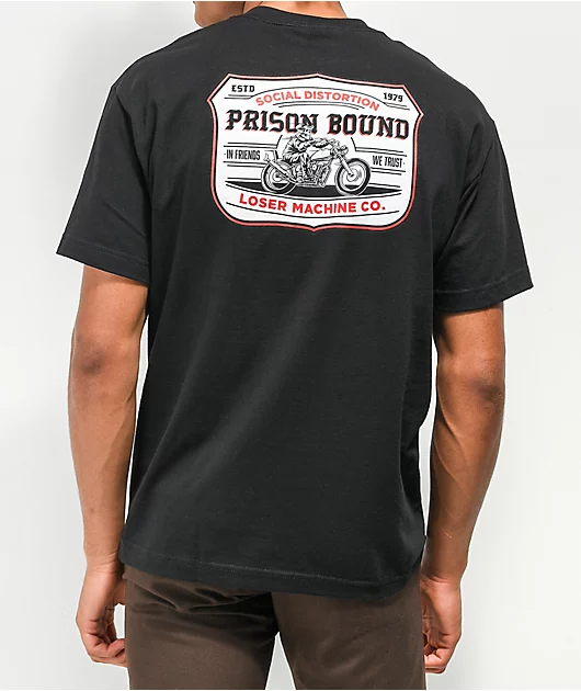 Loser Machine x Social Distortion Prison Black T-Shirt