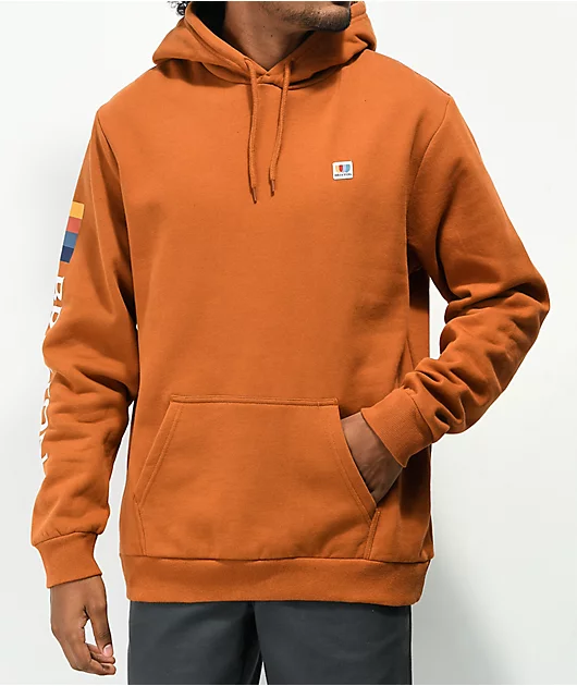 Brixton Alton Orange Hoodie