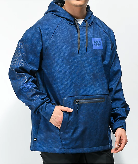 686 Water-Resistant Blue Tech Hoodie
