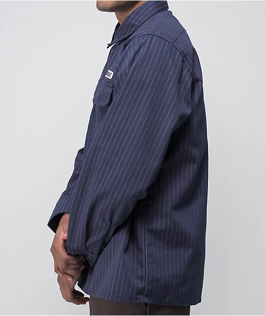 68161-independent-bar-logo-navy-red-pinstripe-button-up-shirt-2.webp Independent Bar Logo Navy & Red Pinstripe Button Up Shirt