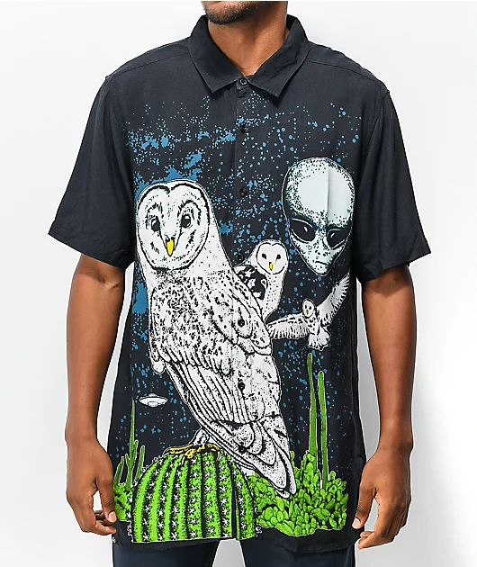 Primitive Trek Black Short Sleeve Button Up Shirt