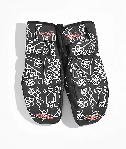 Howl Flyweight Flash Art David Lebicar 10K Snowboard Mittens