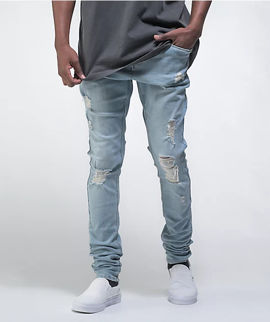 Empyre Havoc EXT Stretch Racing Blue Ultra Skinny Jeans