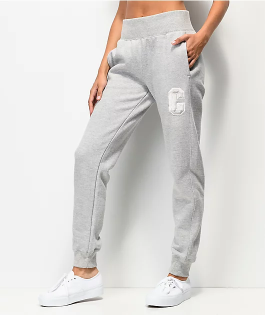 Champion Reverse Weave Floss Stitch C Grey Jogger Sweatpants