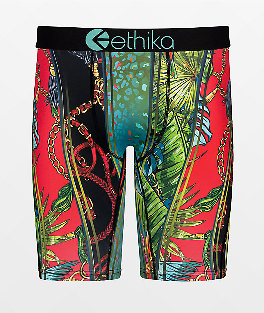 Ethika Kids' Split Personas Red & Green Boxer Briefs