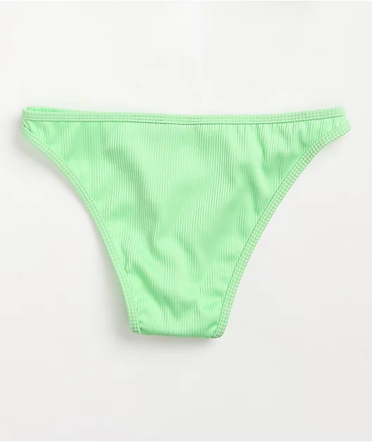 Trillium Gabby Mint Ribbed Super Cheeky Bikini Bottom