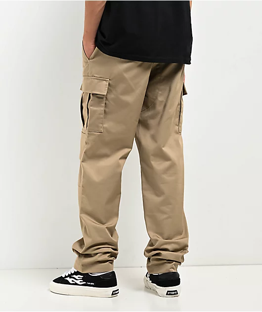 Empyre Kids Loose Fit Khaki Cargo Skate Pants