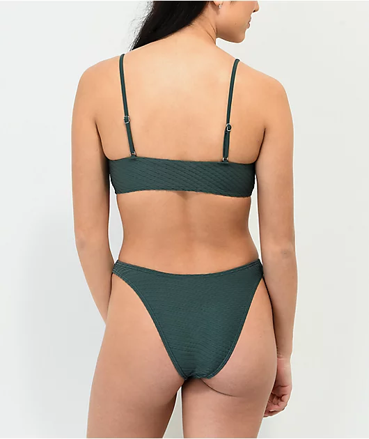 Damsel Sacramento Ropes Green High Leg Bikini Bottom