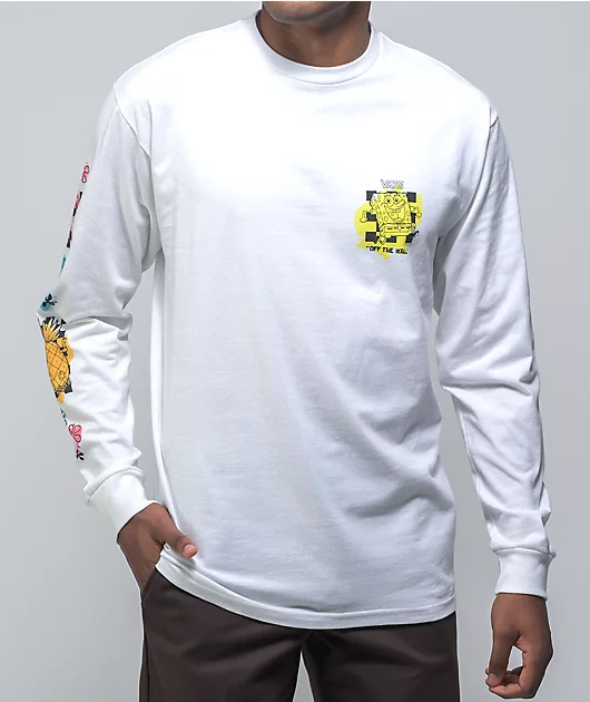 Vans x SpongeBob SquarePants Airbrush White Long Sleeve T-Shirt