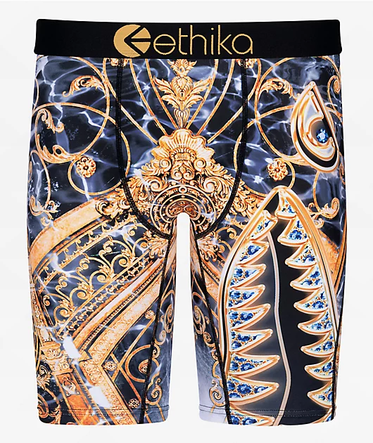 Ethika Golden Gates Black Boxer Briefs