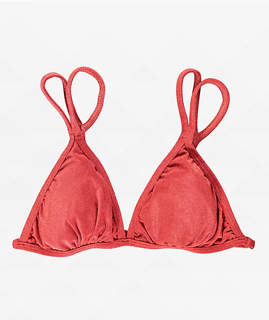 Rio De Sol Malibu Chili Trio Duo Triangle Bikini Top