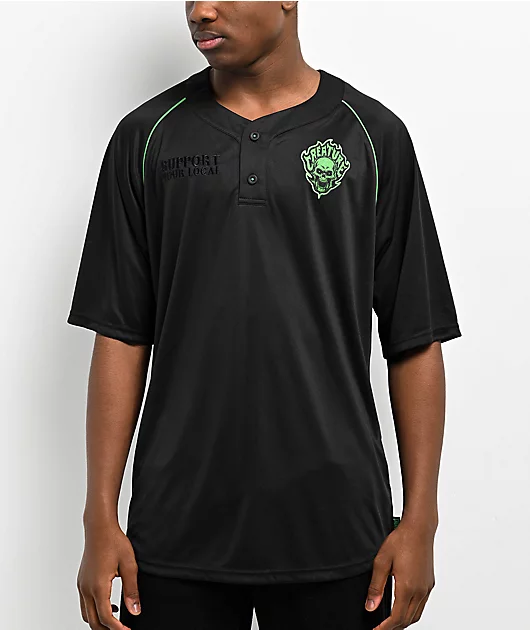 Creature Fiend Black Baseball Jersey