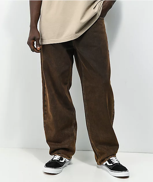 Empyre Loose Fit Brown Wash Denim Skate Jeans