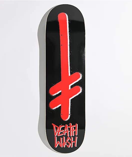 Deathwish Gang Logo Black & Red 8.625\" Skateboard Deck