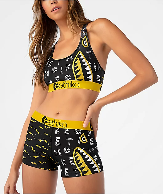Ethika Bomber Word Finder Sports Bra