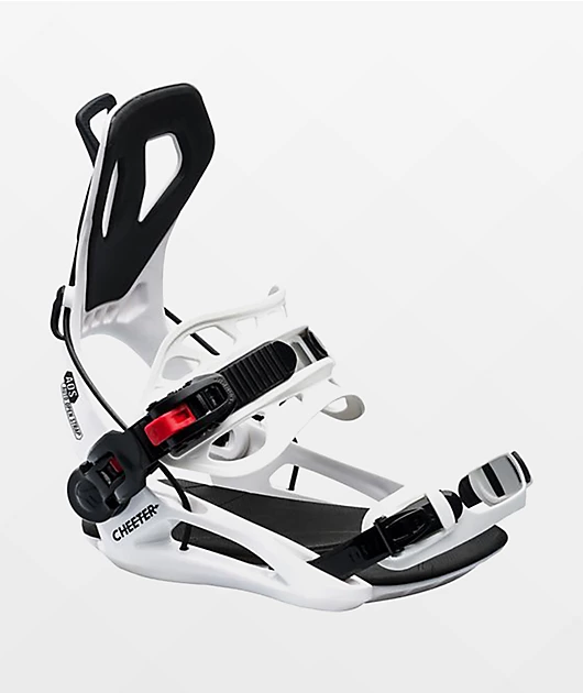 GNU Cheeter White Snowboard Bindings 2024