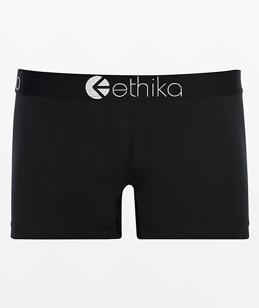 Ethika Basic Black Staple Boyshort Underwear
