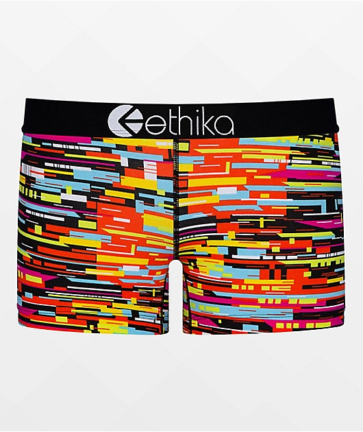 Ethika Color Glitch Staple Boyshort Underwear