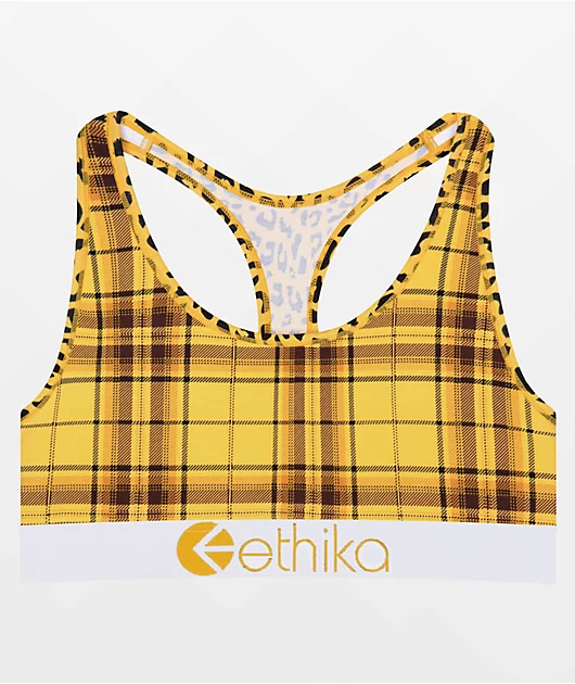 Ethika Wild Plaid Sports Bra
