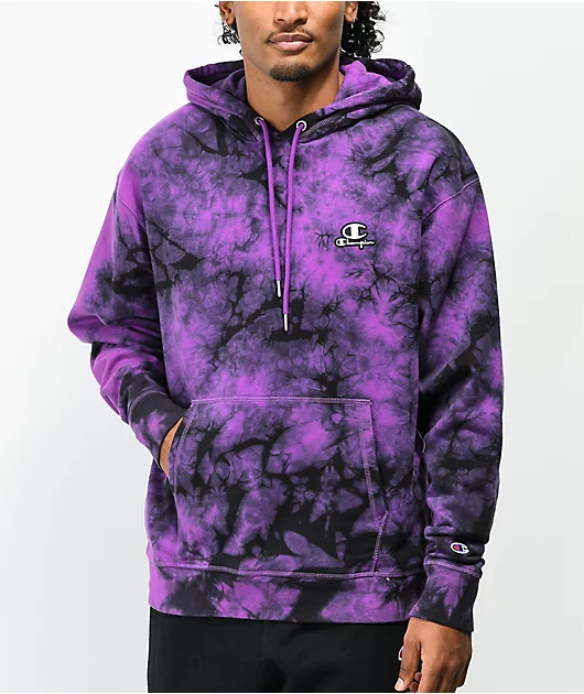 Champion Galaxy Dye Purple & Black Hoodie