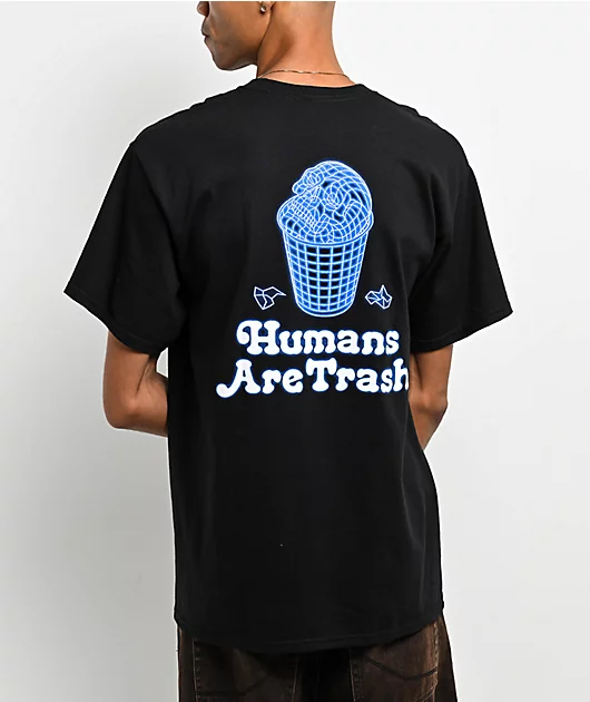 Samborghini Humans Are Trash Black T-Shirt
