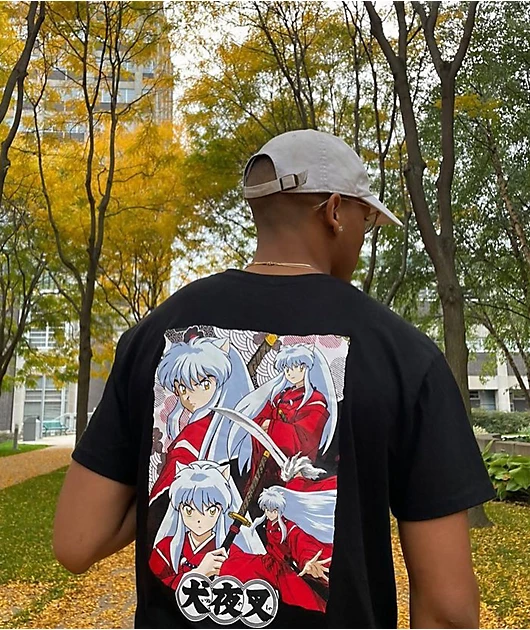 Hypland x InuYasha Crescent Black T-Shirt