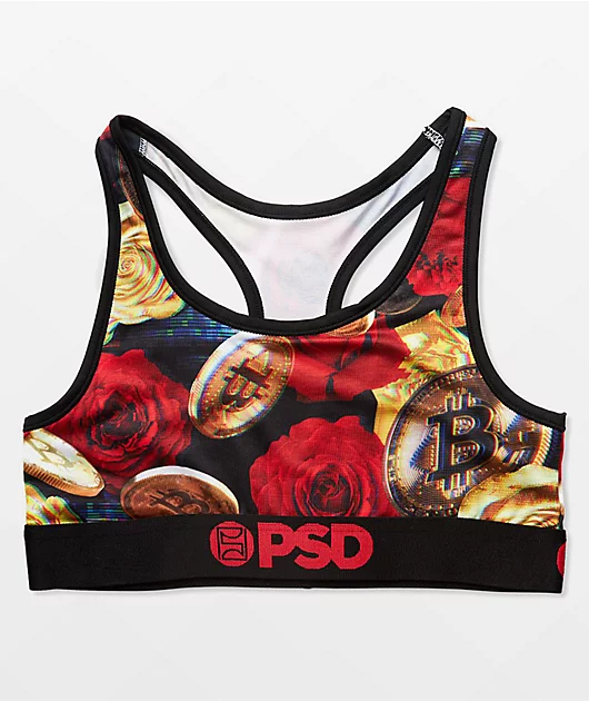 PSD Bitcoin Roses Sports Bra