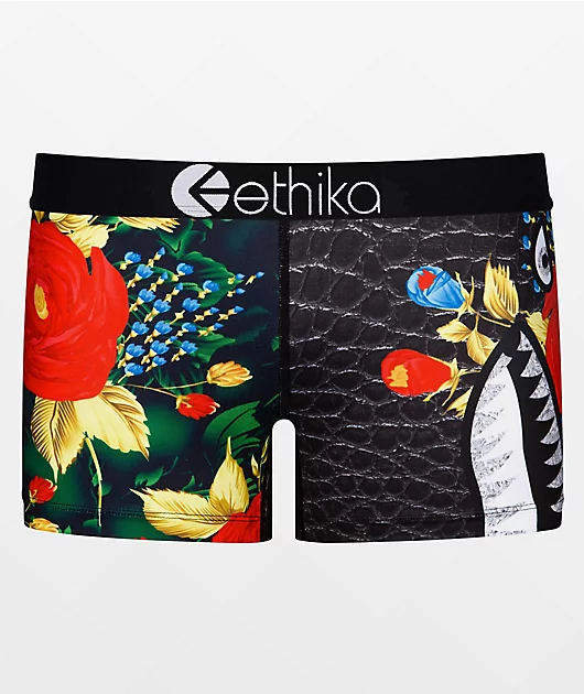 Ethika Bomber Plain Jane Black Boyshort Underwear