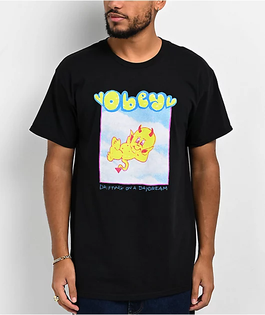 Obey Floating On A Dream Black T-Shirt
