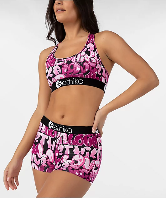 Ethika Love Fest Pink Sports Bra