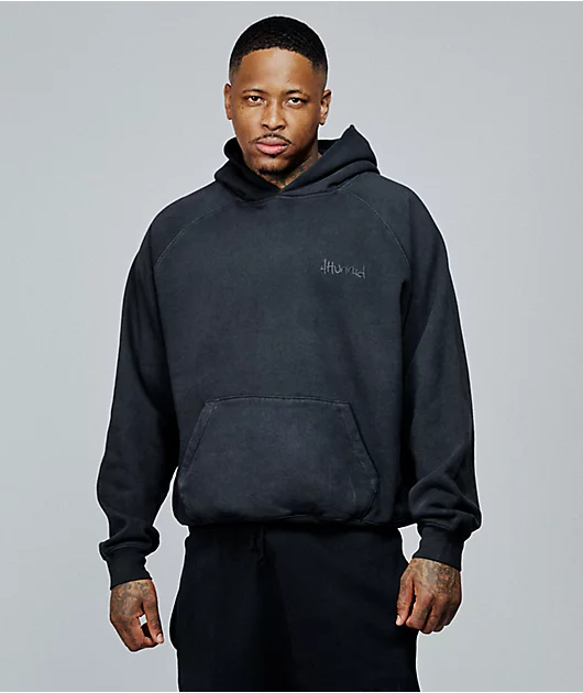 4Hunnid Komfort Kollection Black Pigment Dye Hoodie