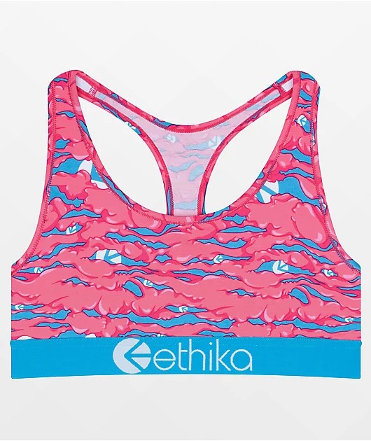 Ethika Chew Pink & Blue Sports Bra
