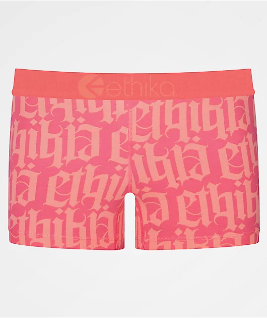 Ethika Embigram Pink Staple Boyshort Underwear