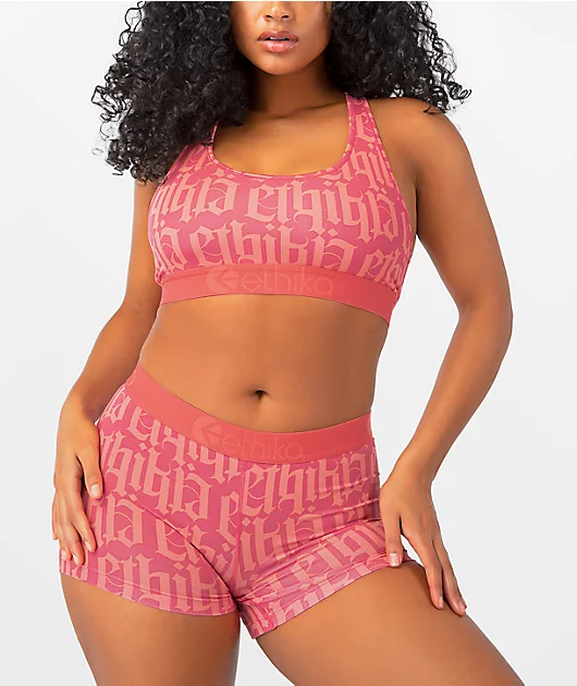 Ethika Embigram Pink Staple Boyshort Underwear