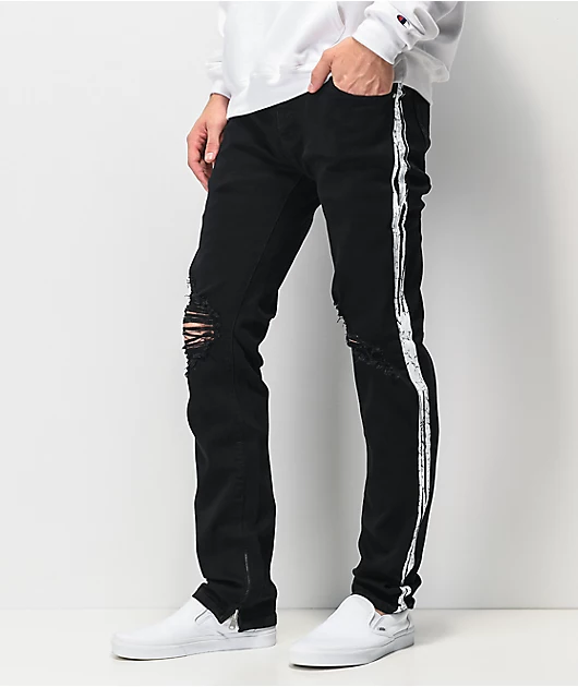 Dript Denim D.097 Racer Black Skinny Jeans