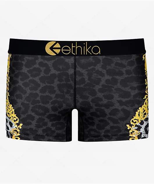 Ethika Columbo Black & Gold Boyshort Underwear