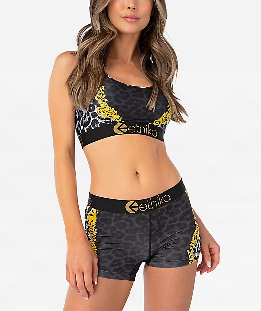 Ethika Columbo Black & Gold Boyshort Underwear