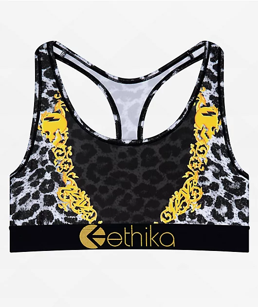 Ethika Columbo Sports Black & Gold Bra